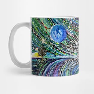 Cosmic Dreams: surreal acrylic painting Mug